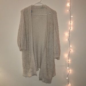 White Sweater Cardigan